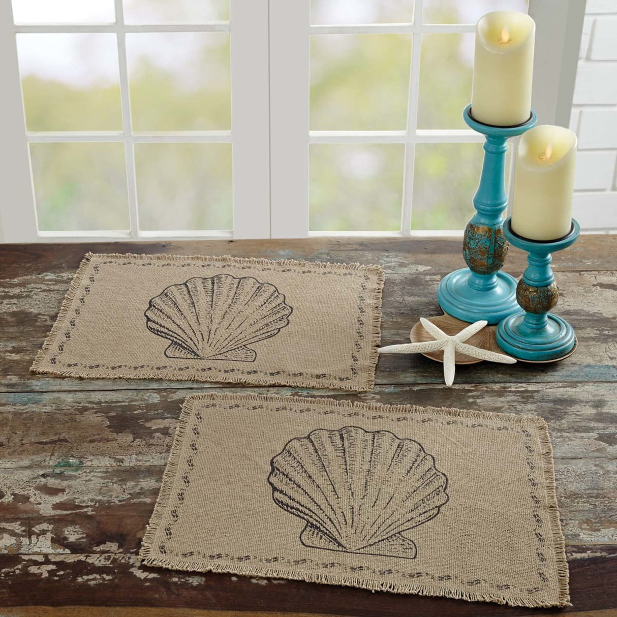 Sandy Burlap Placemat Set - Placemat 12x18