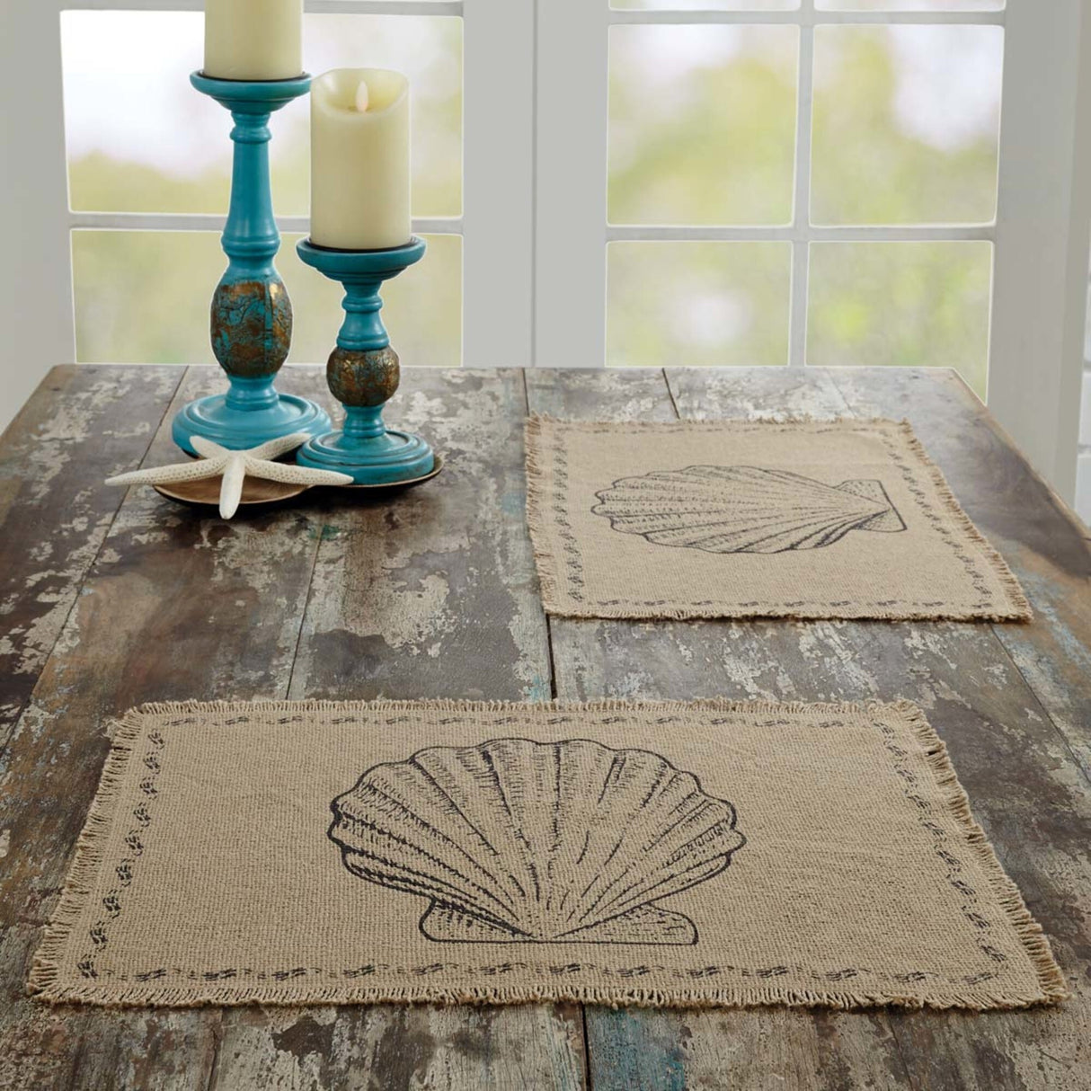 Sandy Burlap Placemat Set - Placemat 12x18
