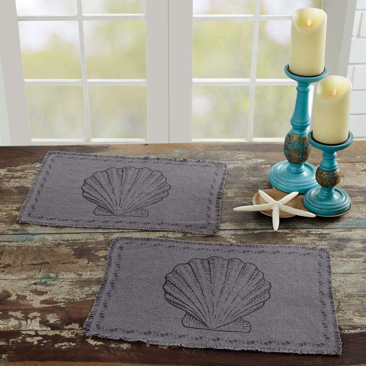 Sandy Burlap Placemat Set - Placemat 12x18