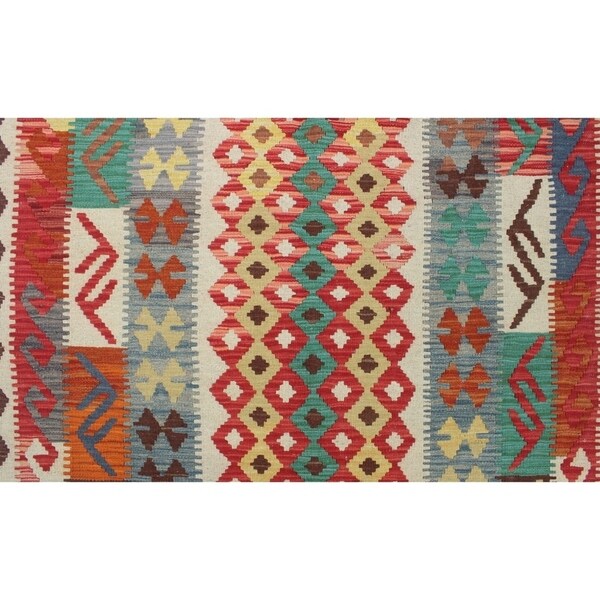 Sangat Kilim Claybourne Beige/Grey Rug (4'0 x 6'0)