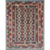 Noori Rug Sangat Kilim Irem Green/Red Rug - 10'0 x 12'11