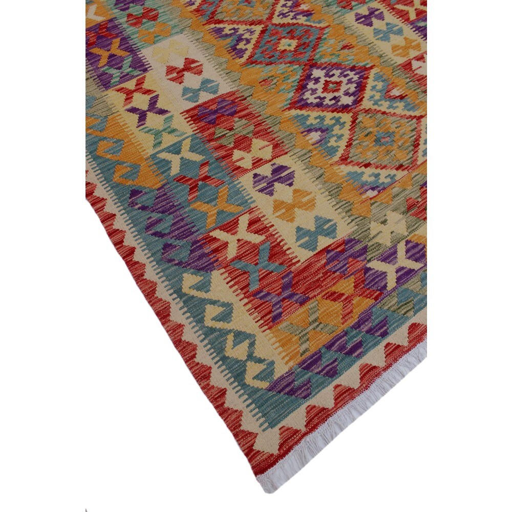 Sangat Kilim Mahmut Gold/Purple Rug