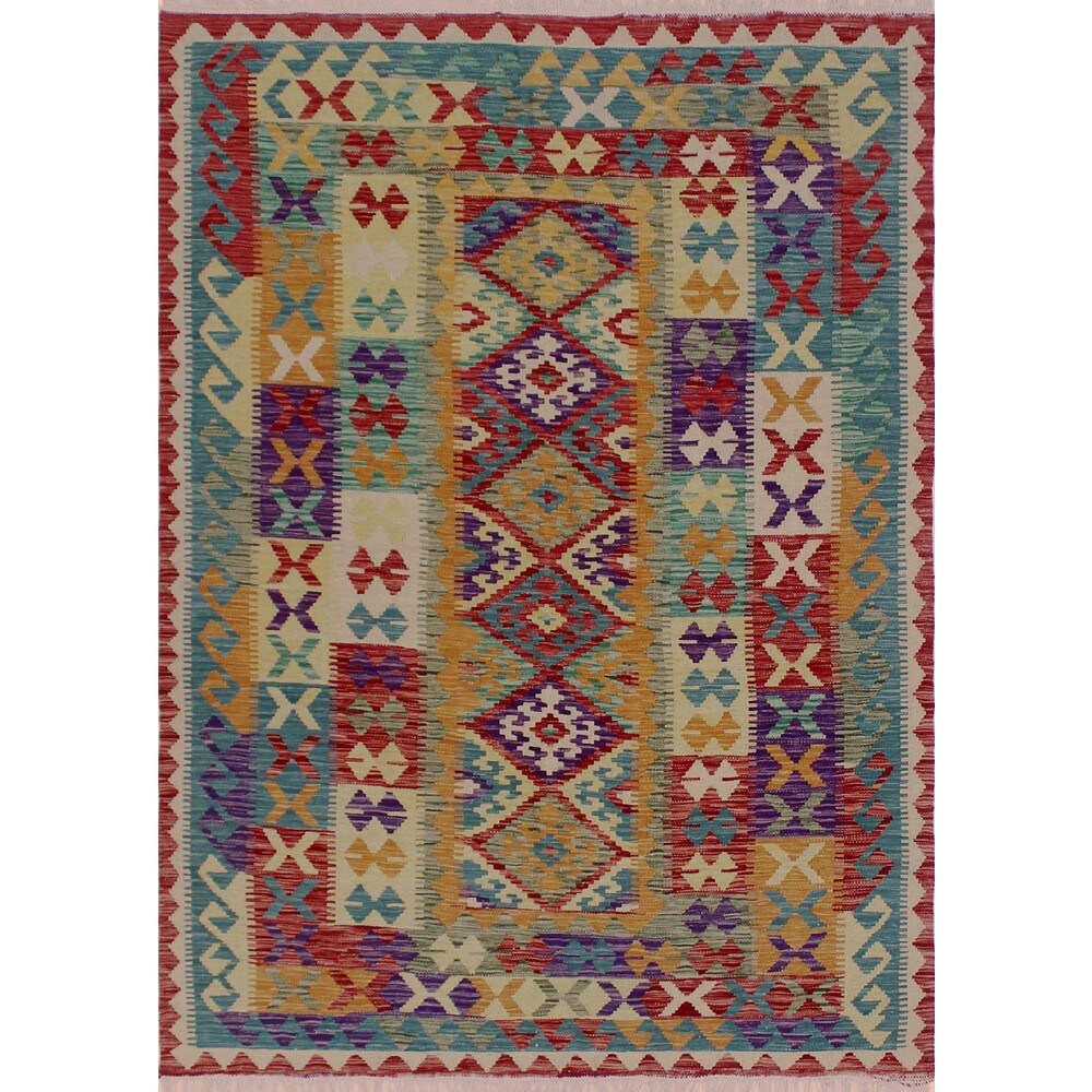 Sangat Kilim Mahmut Gold/Purple Rug