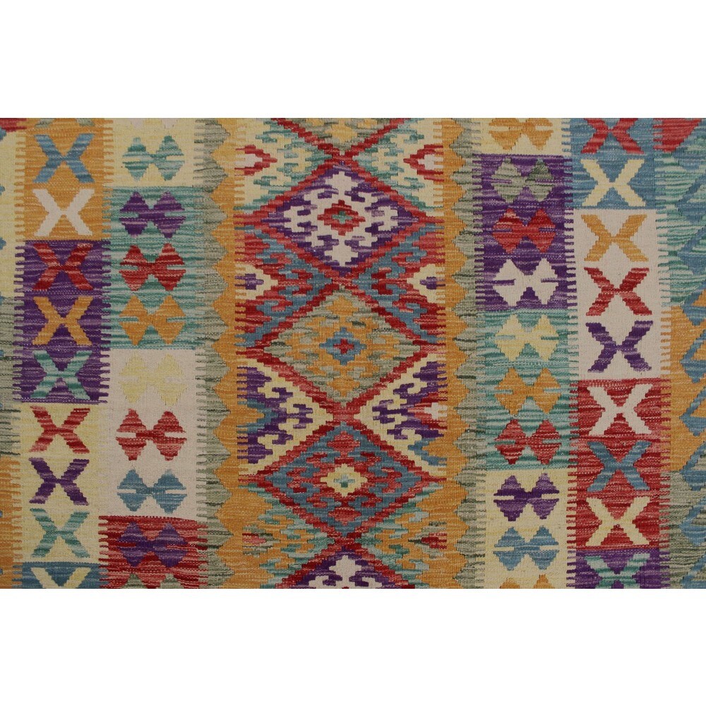 Sangat Kilim Mahmut Gold/Purple Rug