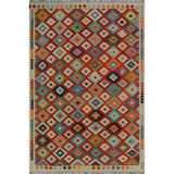 Noori Rug Sangat Kilim Sadiki Red/Ivory Rug - 6'8 x 9'9