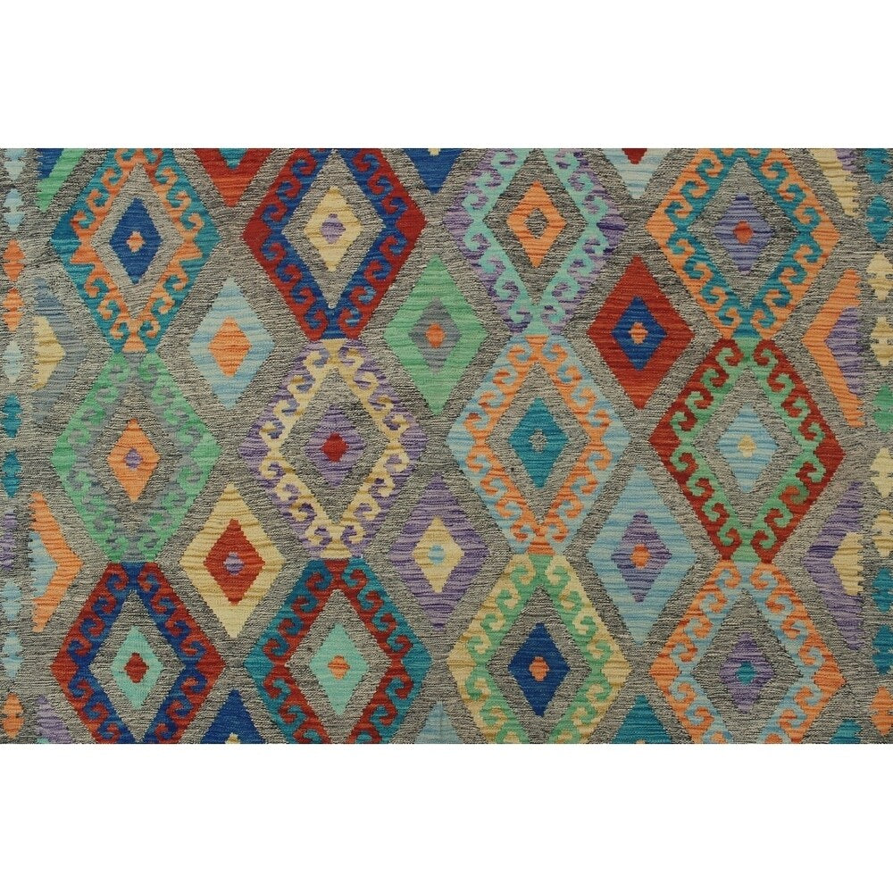 Noori Rug Sangat Kilim Sophie Brown/Red Rug - 8'4 x 11'1