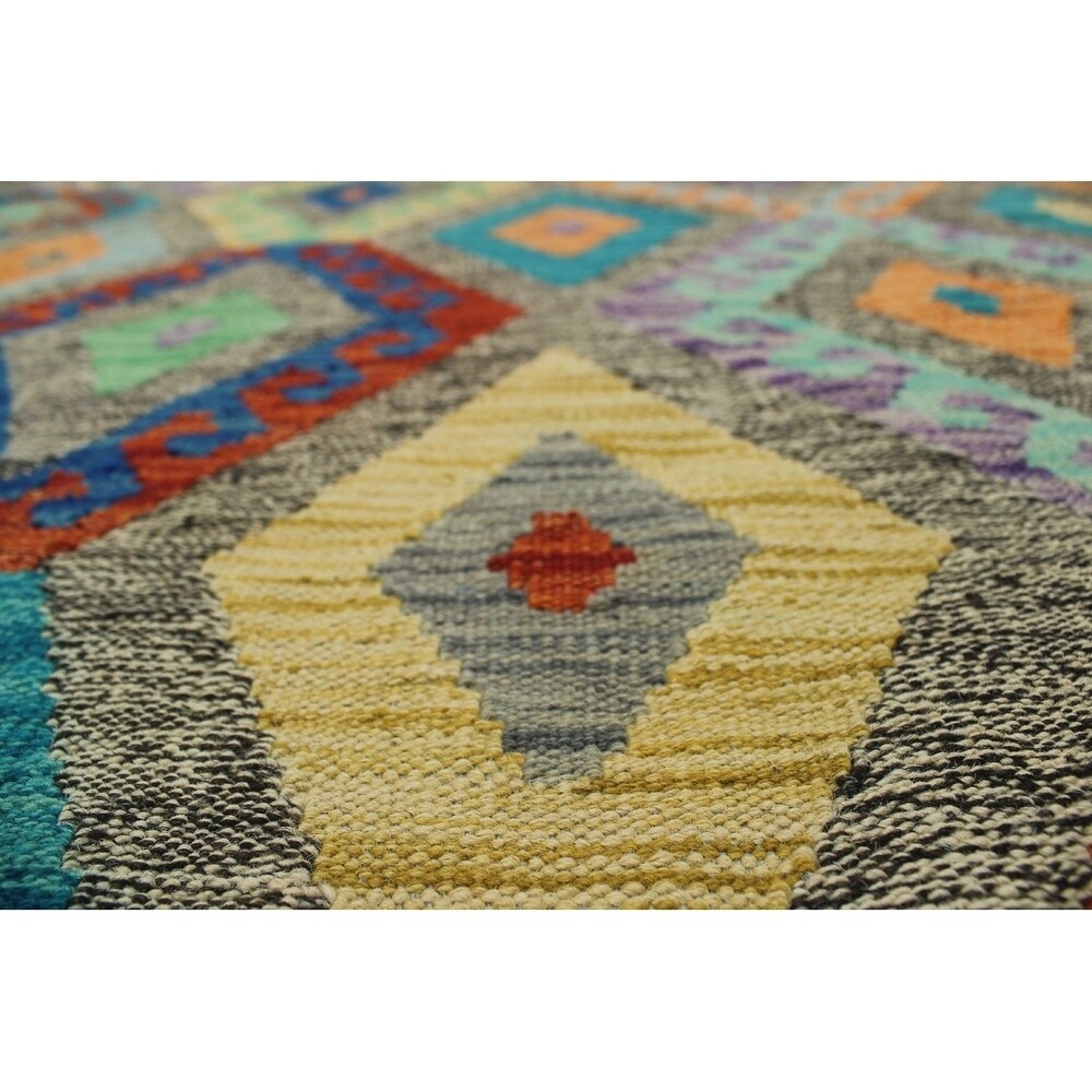 Noori Rug Sangat Kilim Sophie Brown/Red Rug - 8'4 x 11'1