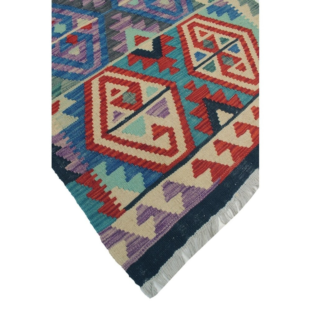 Sangat Kilim Vail Blue/Green Rug