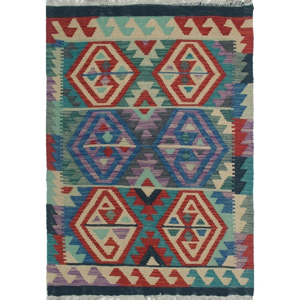 Sangat Kilim Vail Blue/Green Rug