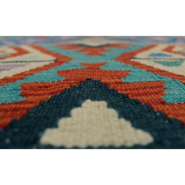 Sangat Kilim Vail Blue/Green Rug