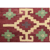 Sangat Rosa Rust/Green Wool Runner Rug