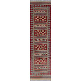 Sangat Rosa Rust/Green Wool Runner Rug