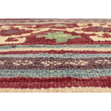 Sangat Rosa Rust/Green Wool Runner Rug