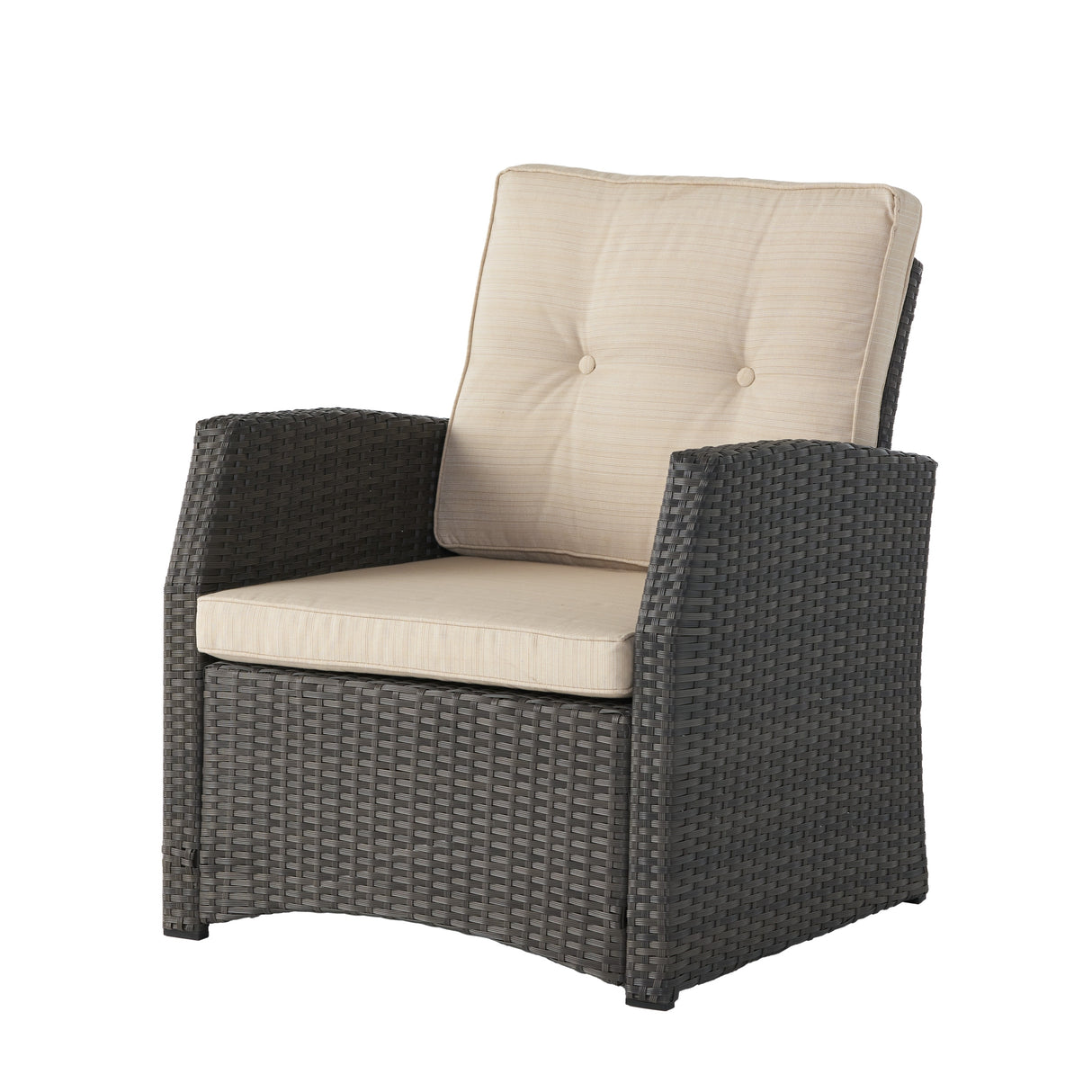 Sanger Wicker Outdoor Club Chair with Cushions by Christopher Knight Home