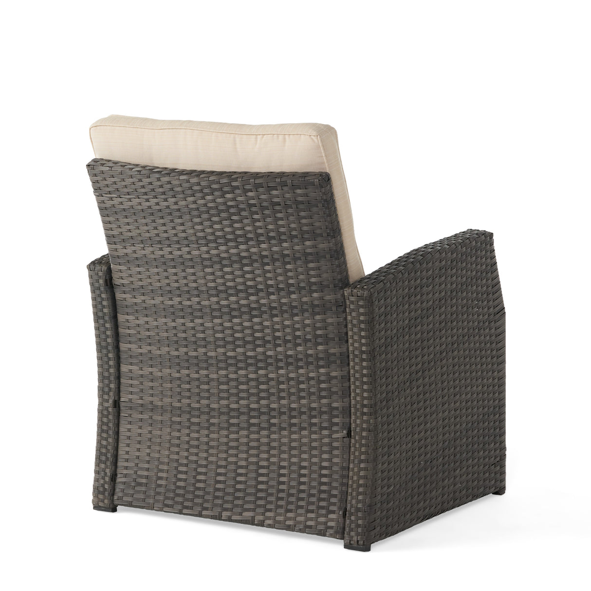 Sanger Wicker Outdoor Club Chair with Cushions by Christopher Knight Home