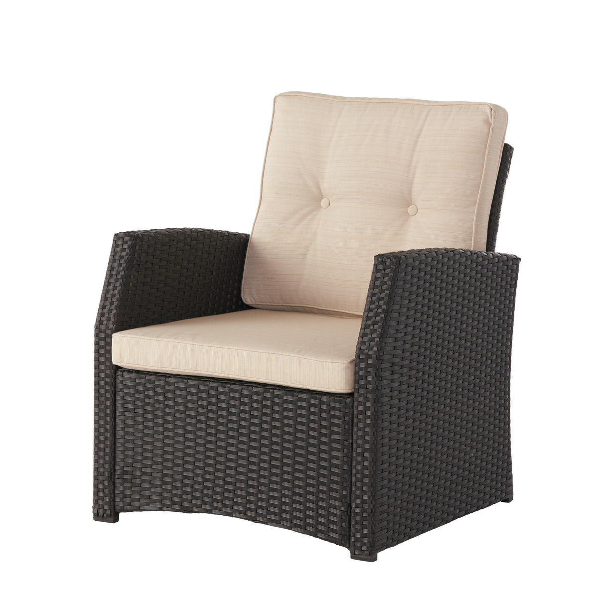 Sanger Wicker Outdoor Club Chair with Cushions by Christopher Knight Home
