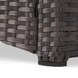 Sanger Wicker Outdoor Club Chair with Cushions by Christopher Knight Home