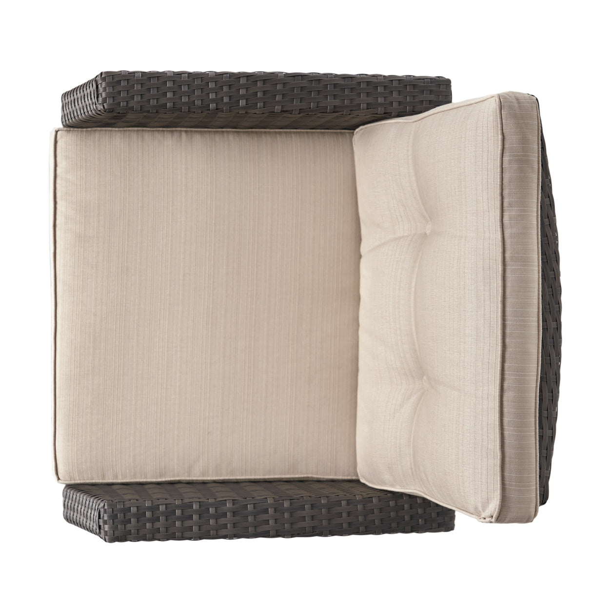 Sanger Wicker Outdoor Club Chair with Cushions by Christopher Knight Home