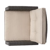 Sanger Wicker Outdoor Club Chair with Cushions by Christopher Knight Home