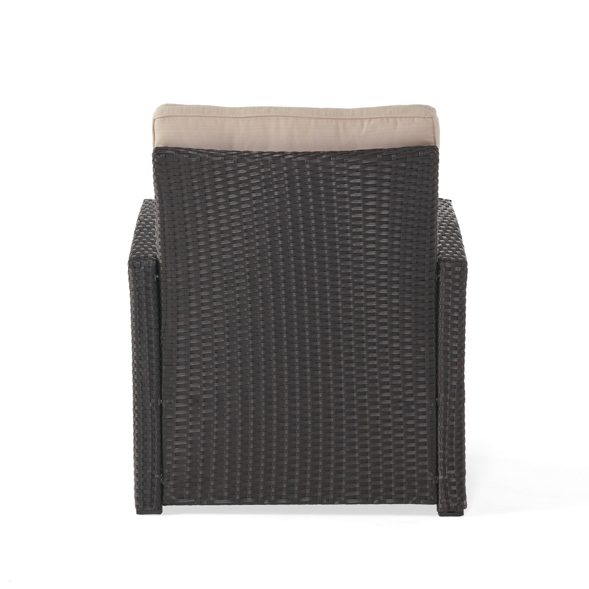 Sanger Wicker Outdoor Club Chair with Cushions by Christopher Knight Home