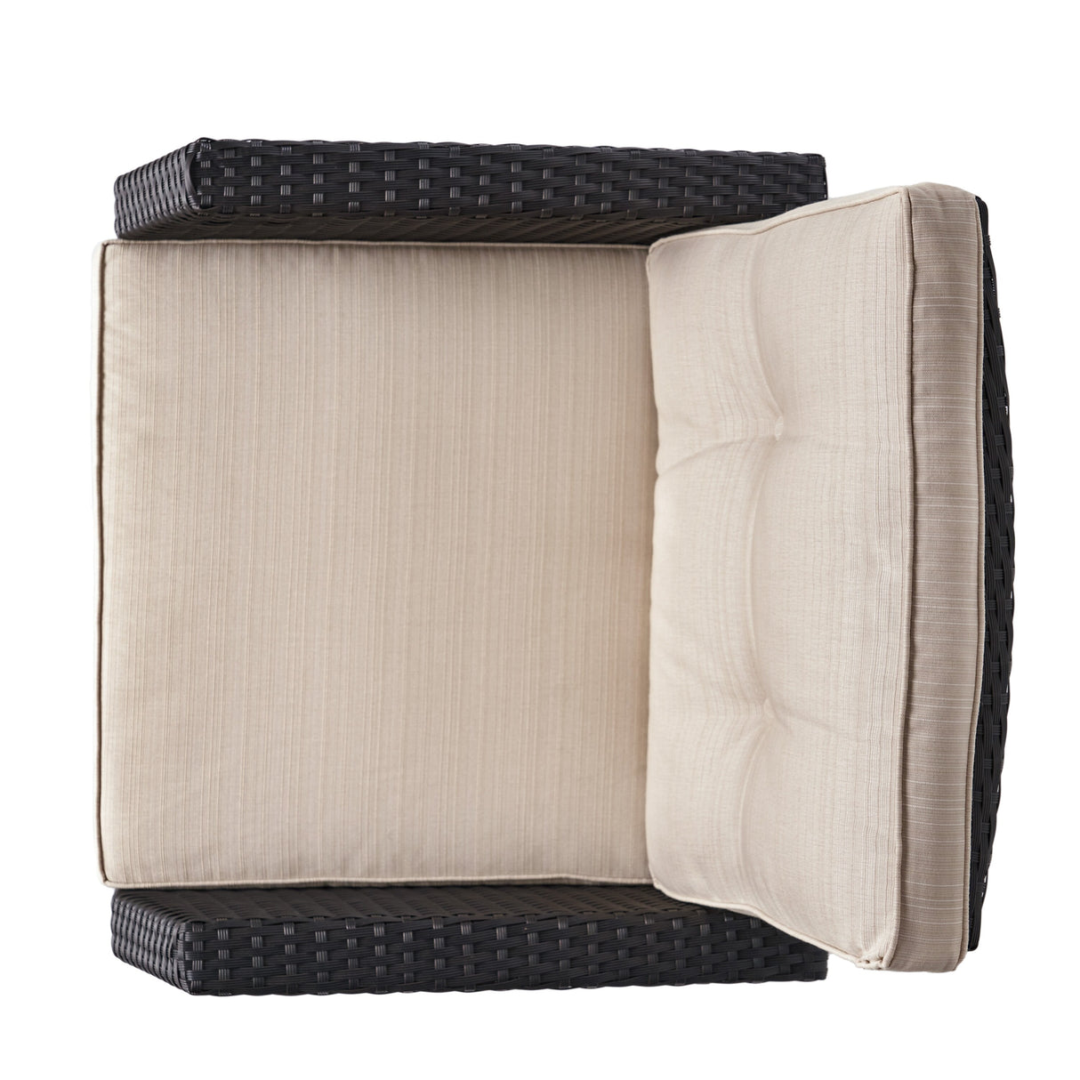 Sanger Wicker Outdoor Club Chair with Cushions by Christopher Knight Home