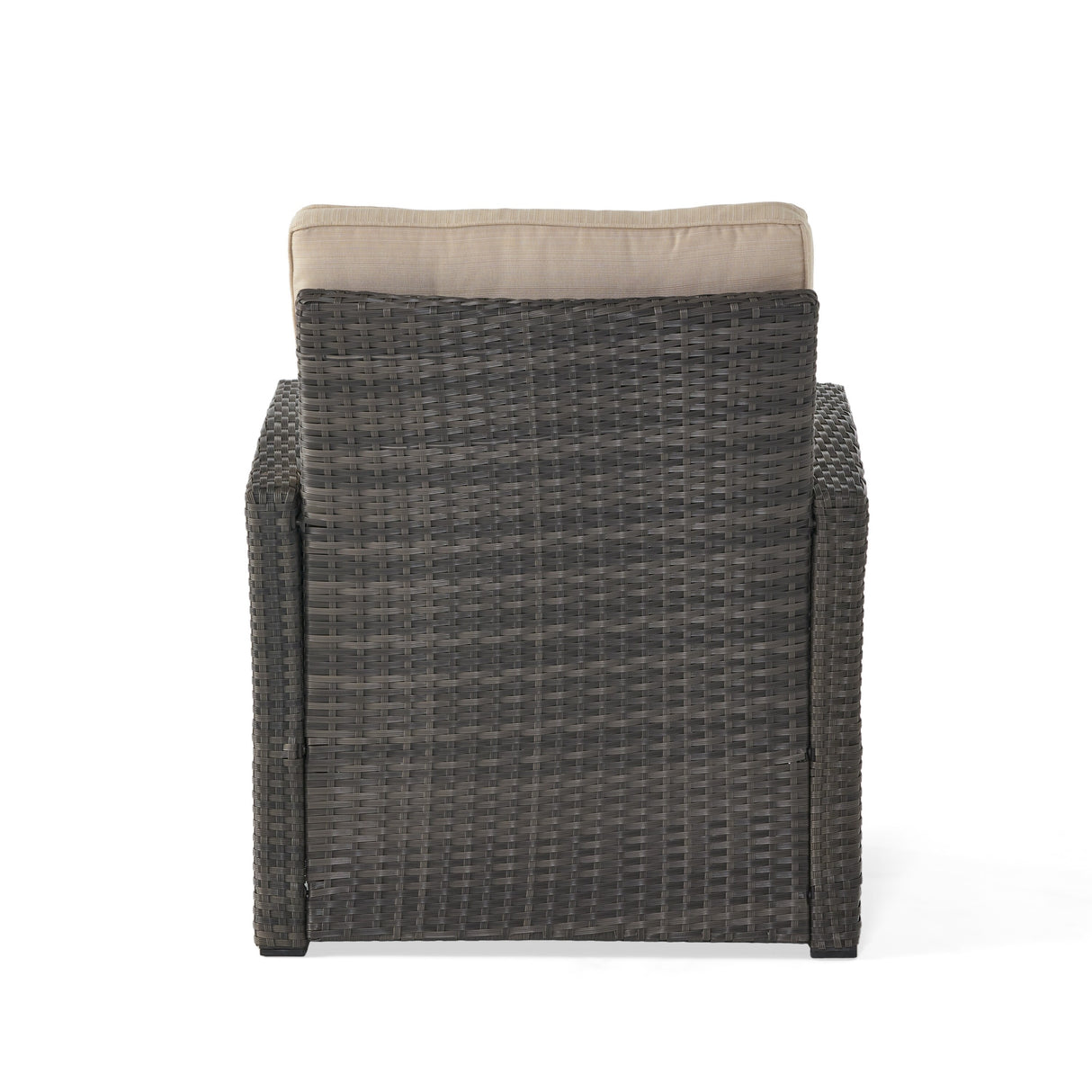 Sanger Wicker Outdoor Club Chair with Cushions by Christopher Knight Home