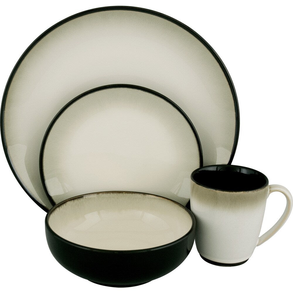 Sango Nova Black 16-piece Dinnerware Set