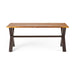 Sanibel Acacia Wood and Iron Outdoor Dining Table by Christopher Knight Home