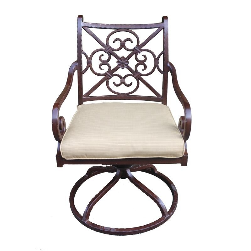 Sanibel Cast Aluminum Swivel Rocker with Cushion (Set of 2)