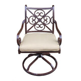 Sanibel Cast Aluminum Swivel Rocker with Cushion (Set of 2)