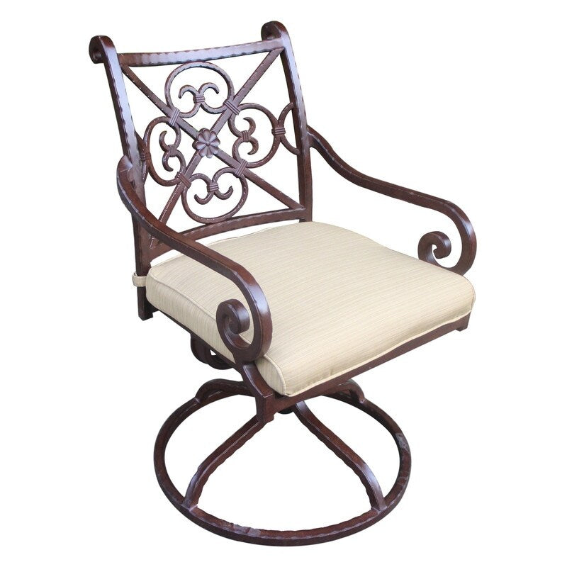 Sanibel Cast Aluminum Swivel Rocker with Cushion (Set of 2)