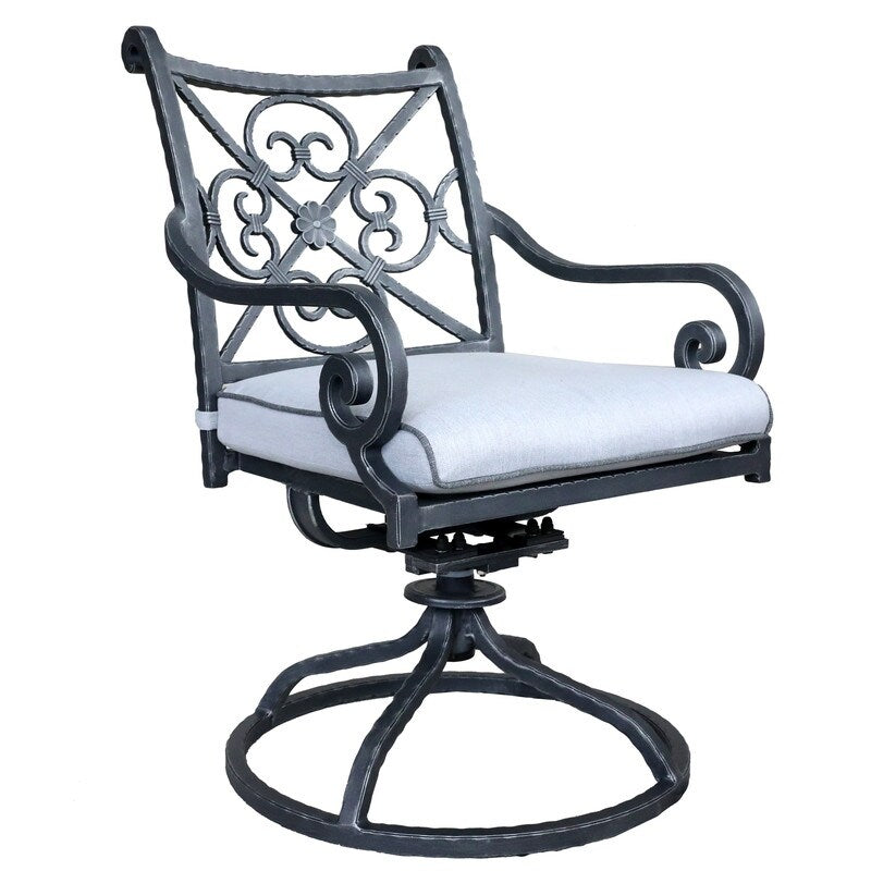 Sanibel Cast Aluminum Swivel Rocker with Cushion (Set of 2)
