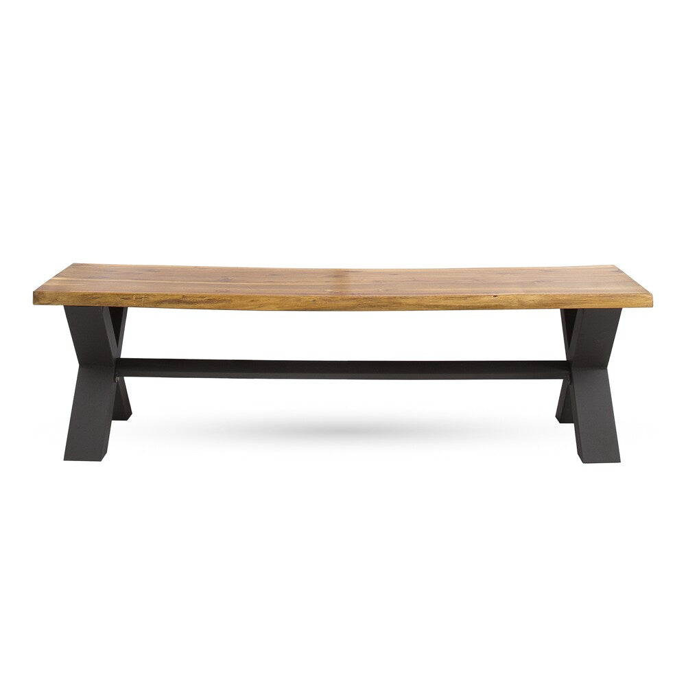 Sanibel Outdoor Acacia Wood Rustic Bench by Christopher Knight Home