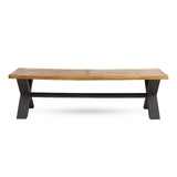 Sanibel Outdoor Acacia Wood Rustic Bench by Christopher Knight Home