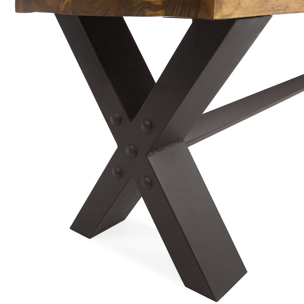 Sanibel Outdoor Acacia Wood Rustic Bench by Christopher Knight Home