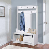 Saint Birch Hawksbury Transitional Hall Tree and Shoe Bench