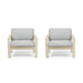 Santa Ana Outdoor Acacia Wood Club Chairs with Cushions (Set of 2) by Christopher Knight Home
