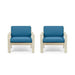 Santa Ana Outdoor Acacia Wood Club Chairs with Cushions (Set of 2) by Christopher Knight Home