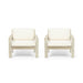 Santa Ana Outdoor Acacia Wood Club Chairs with Cushions (Set of 2) by Christopher Knight Home