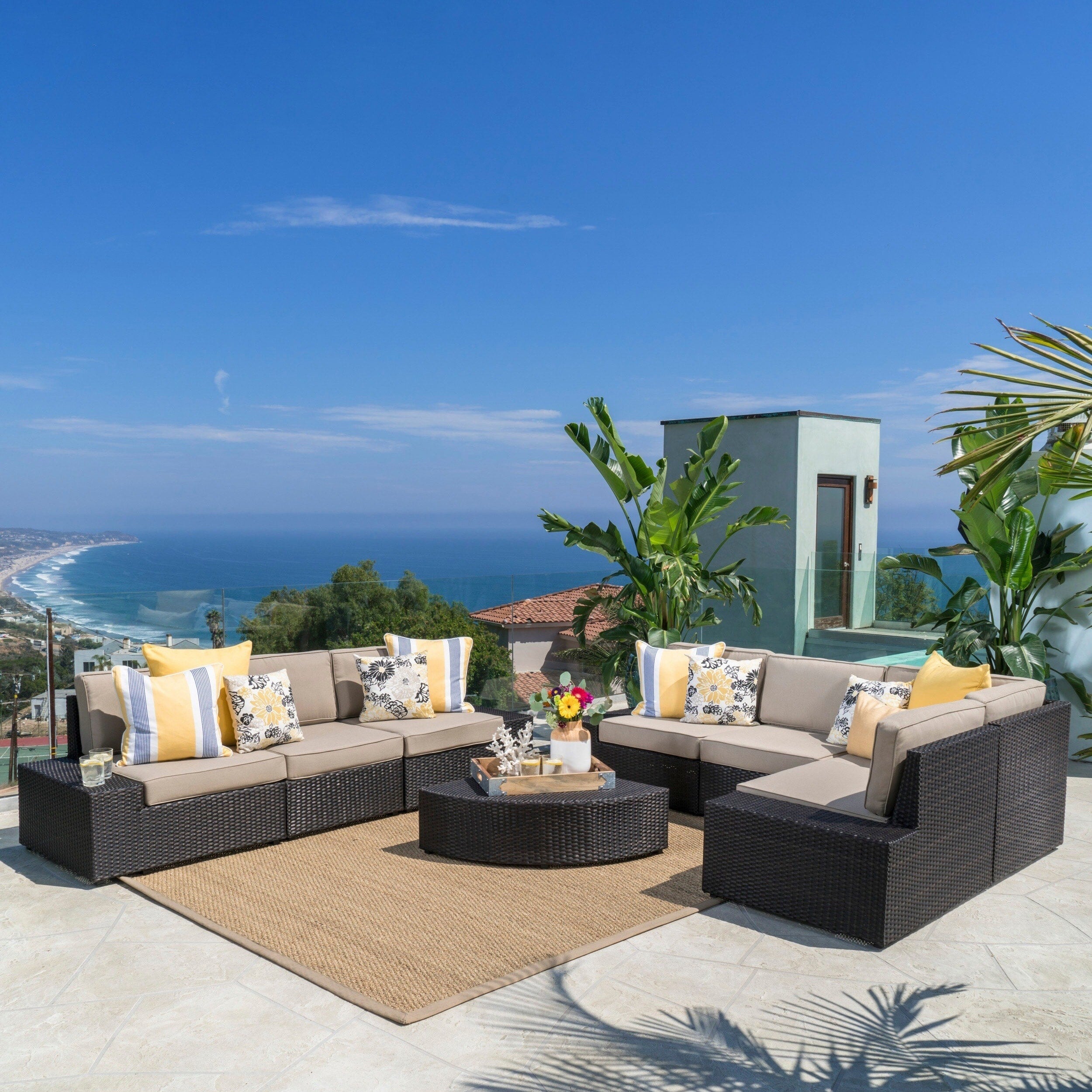 Santa Cruz Outdoor 8-piece Sectional Set by Christopher
