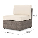 Santa Cruz Outdoor 8-piece Wicker Sofa Set with Water Resistant Cushions by Christopher Knight Home