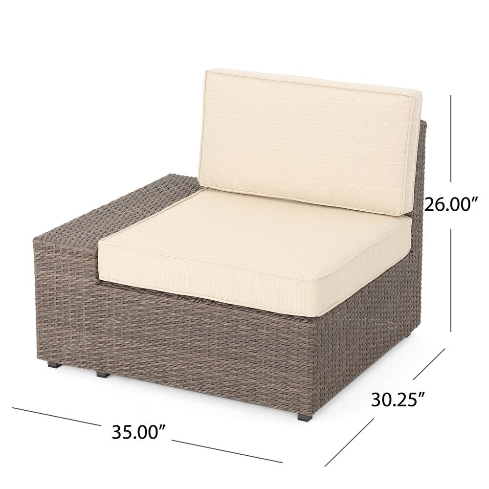 Santa Cruz Outdoor 8-piece Wicker Sofa Set with Water Resistant Cushions by Christopher Knight Home
