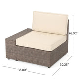 Santa Cruz Outdoor 8-piece Wicker Sofa Set with Water Resistant Cushions by Christopher Knight Home