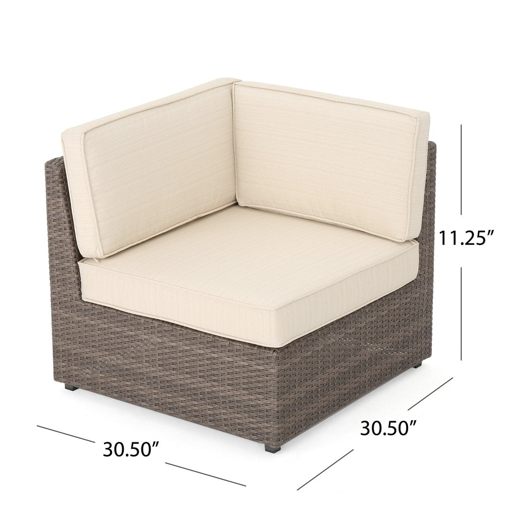 Santa Cruz Outdoor 8-piece Wicker Sofa Set with Water Resistant Cushions by Christopher Knight Home