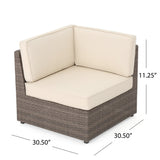 Santa Cruz Outdoor 8-piece Wicker Sofa Set with Water Resistant Cushions by Christopher Knight Home