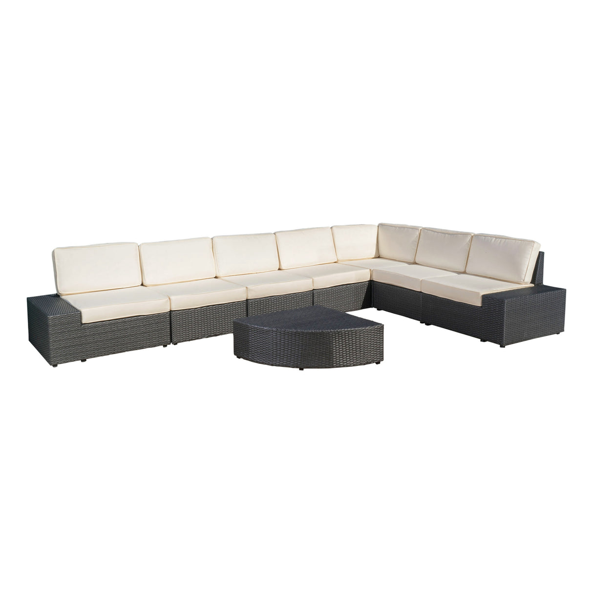 Santa Cruz Outdoor 8-piece Wicker Sofa Set with Water Resistant Cushions by Christopher Knight Home