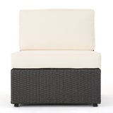 Santa Cruz Outdoor 8-piece Wicker Sofa Set with Water Resistant Cushions by Christopher Knight Home