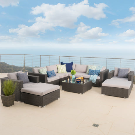 Santa Rosa Outdoor 10-piece Sectional Set by Christopher Knight Home