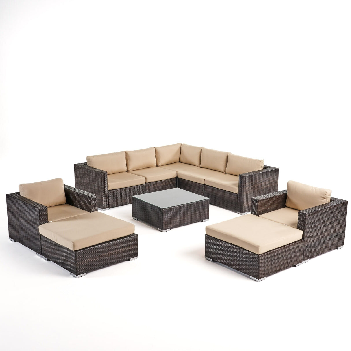 Santa Rosa Outdoor 10-piece Sectional Set by Christopher Knight Home