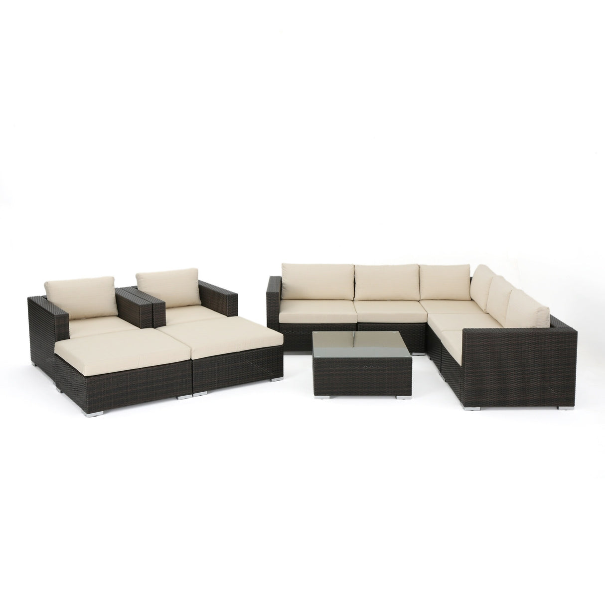 Santa Rosa Outdoor 10-piece Sectional Set by Christopher Knight Home